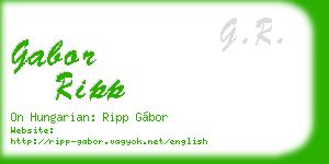 gabor ripp business card